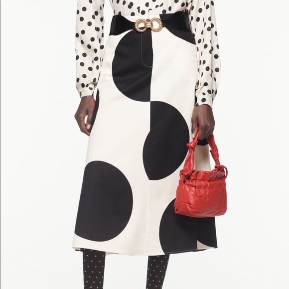 Zara Dresses & Skirts - Zara polka Dot Midi NWT sz Lg Blk&white
